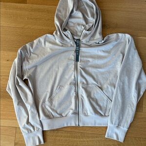 Vuori Halo Modern Full Zip Hoodie Ecru small